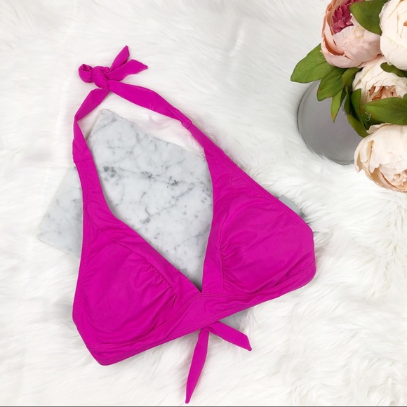NWT Fuchsia bathing suit top halter